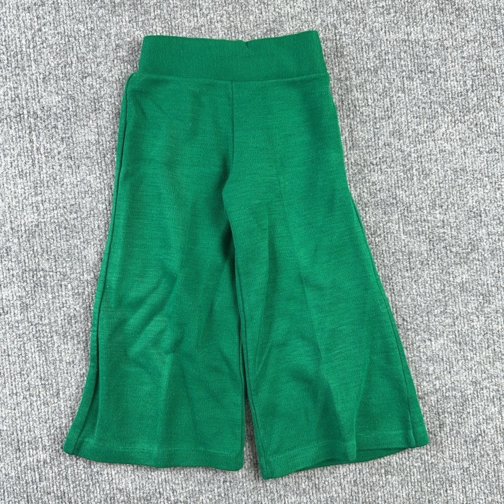 Kids 2T Green Knit Elastic Waist Pull On Relaxed Winter Sweatpants 8510 8745